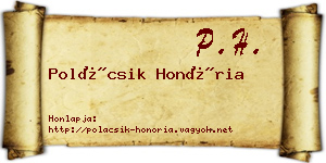 Polácsik Honória névjegykártya